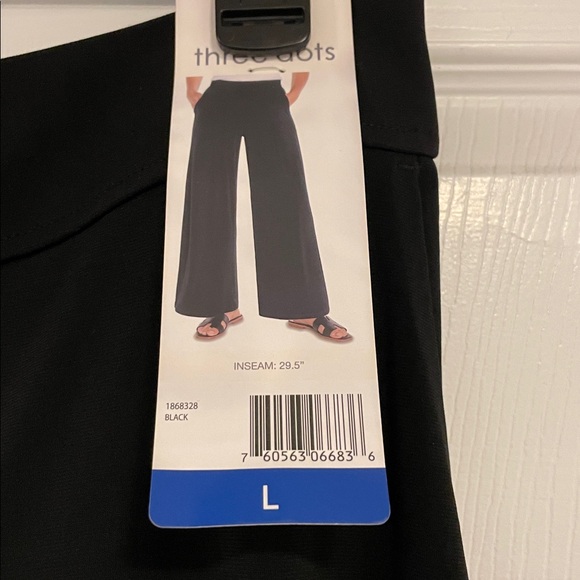 NWT Three Dots Women’s Pull-On Wide Leg Pants, Size L - Picture 3 of 10